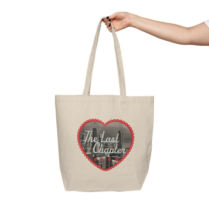 The Last Chapter Heart Canvas Tote