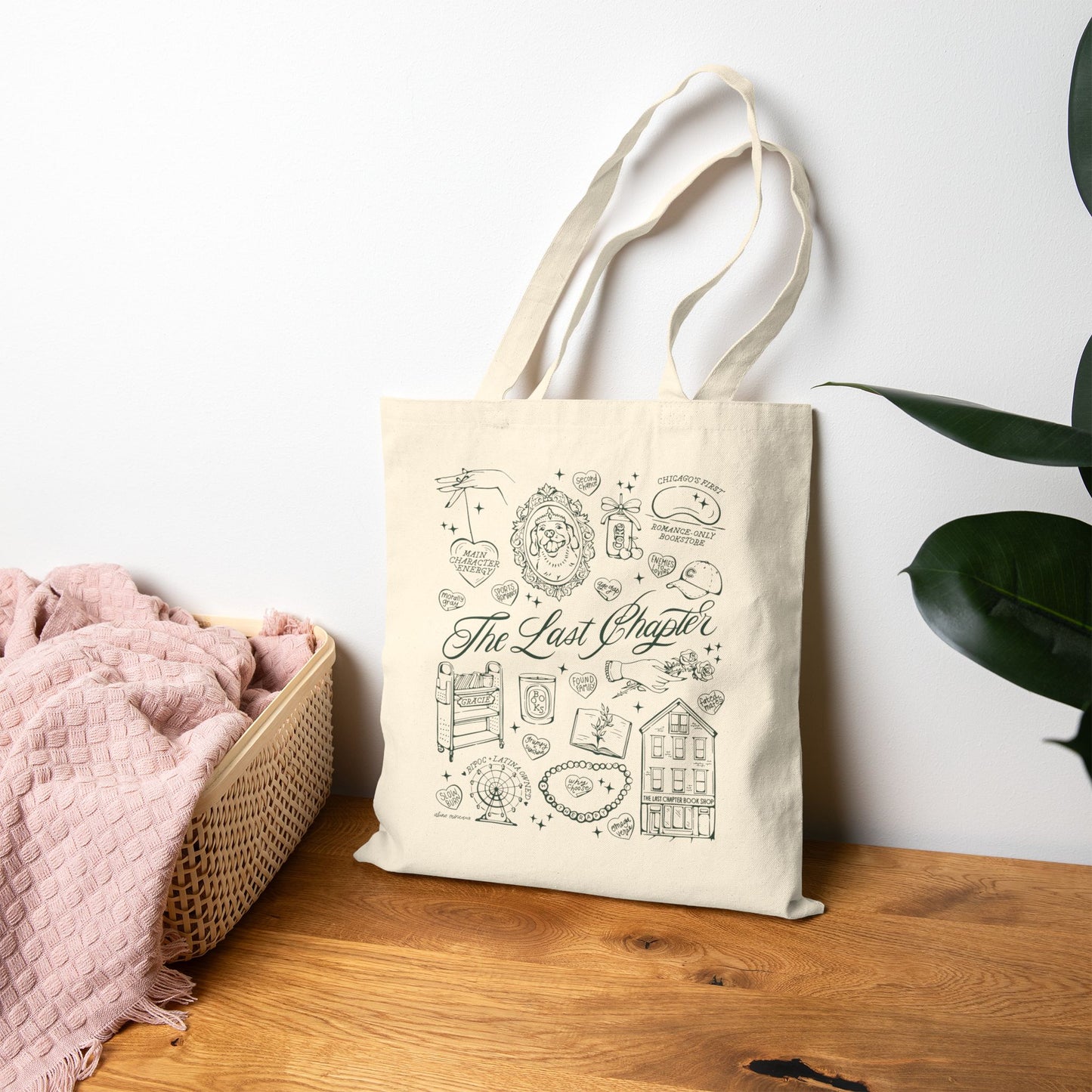 Green Mural Tote Bag