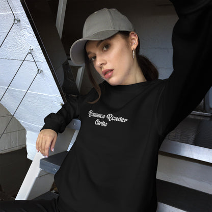Romance Reader Girlie Embroidered Sweatshirt