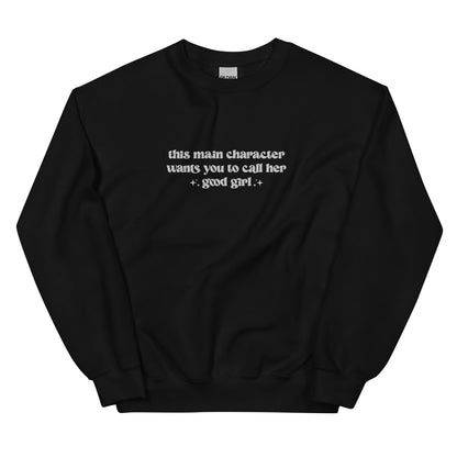 Good Girl Embroidered Crewneck